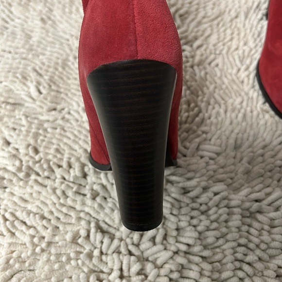 Colin Stuart Red Knee High Boots - Picture 3 of 5